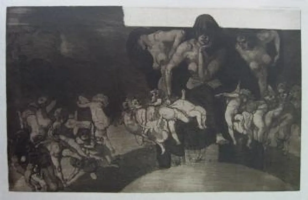 Radierung Und Aquatinta Jettmar - Nacht und Träume / Night and Dreams