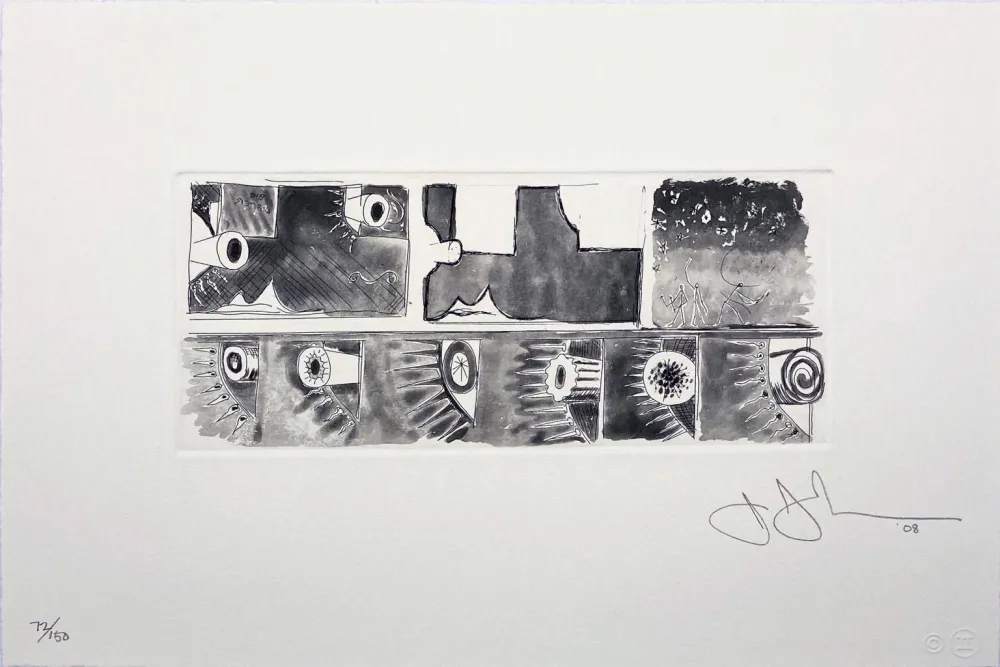 Aquatinta Johns - Untitled from the Artist for Obama Portfolio