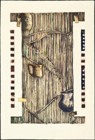 Lithographie Johns - Ventriloquist (color)