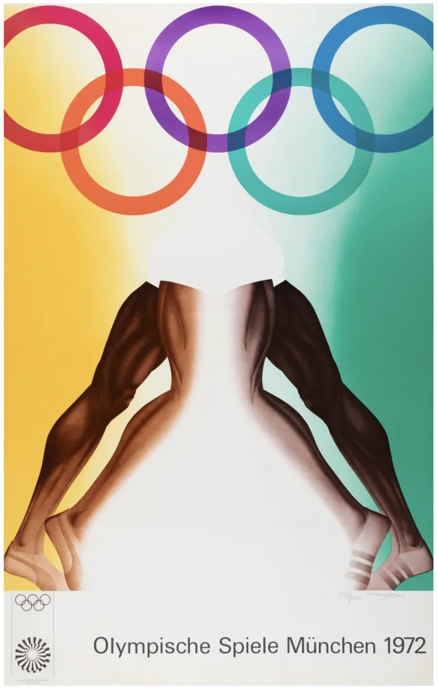 Lithographie Jones - Runners, from the Munich Olympics Portfolio, 1971 - Hand-signed