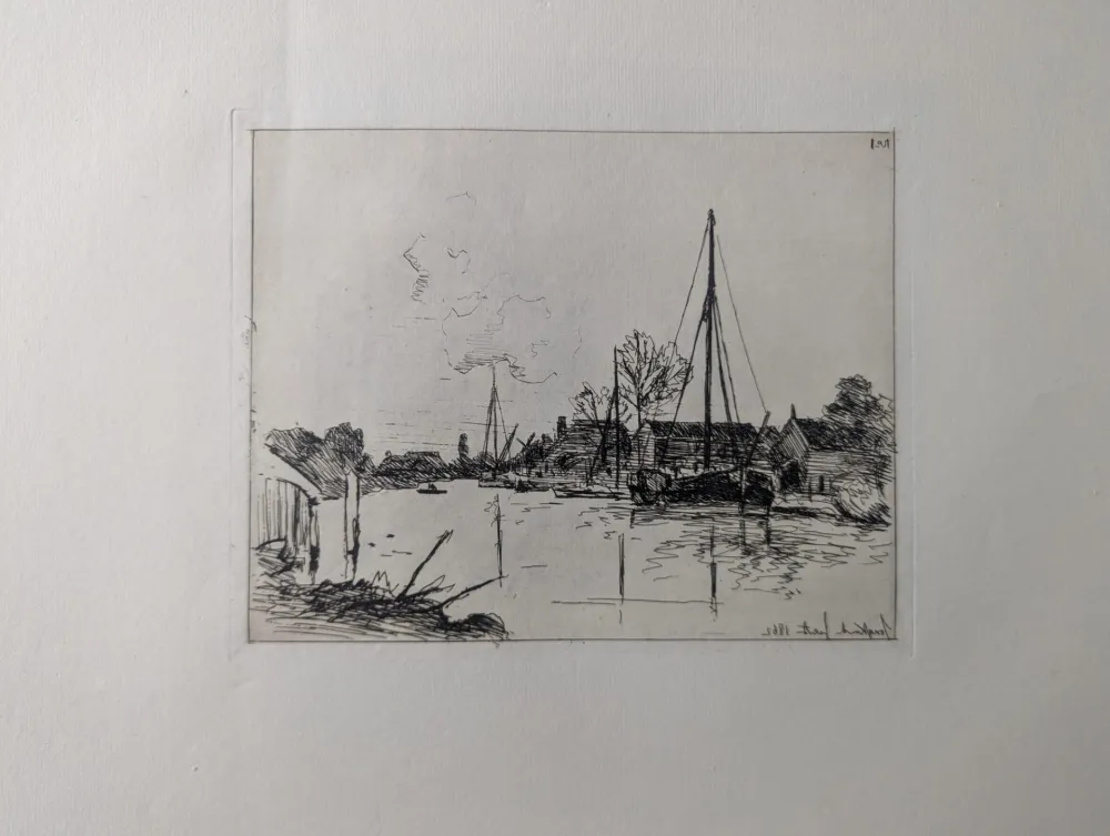 Radierung Jongkind - Le canal / The Canal