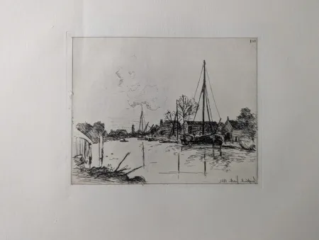 Radierung Jongkind - Le canal / The Canal