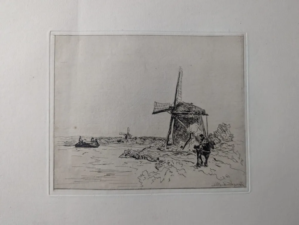 Radierung Jongkind - Le chemin de halage / The Towpath