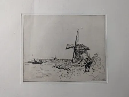 Radierung Jongkind - Le chemin de halage / The Towpath