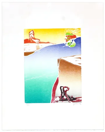 Holzschnitt Jorn - Dans le sillage d’if aube