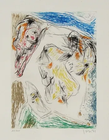 Radierung Und Aquatinta Jorn - Euclide coincé