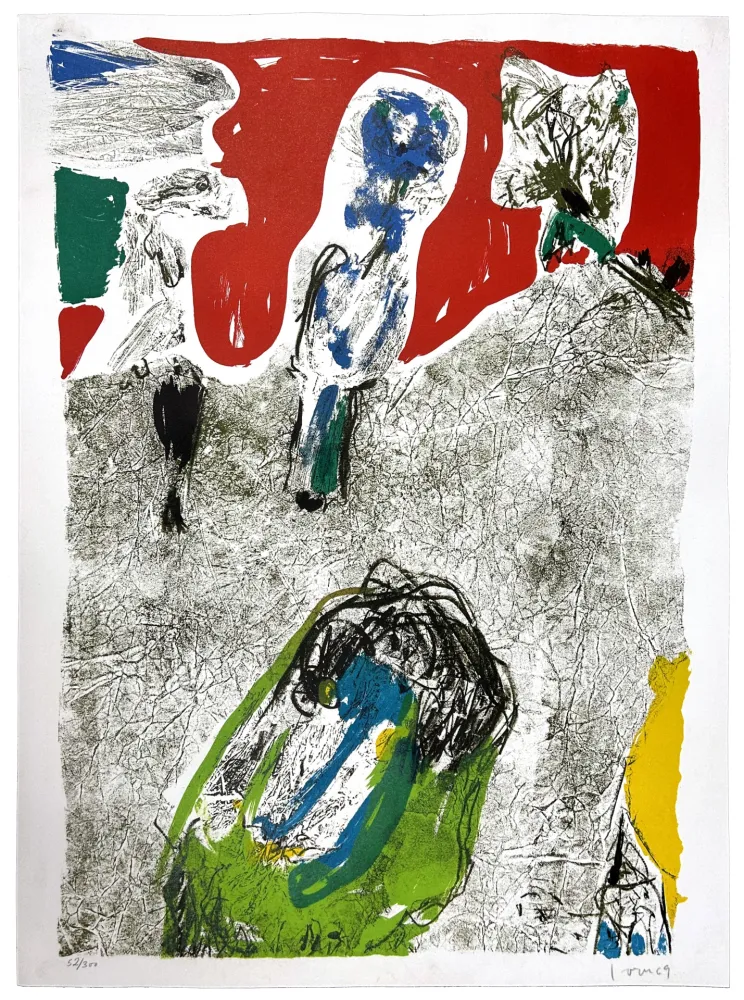 Lithographie Jorn - La vallée de Charme