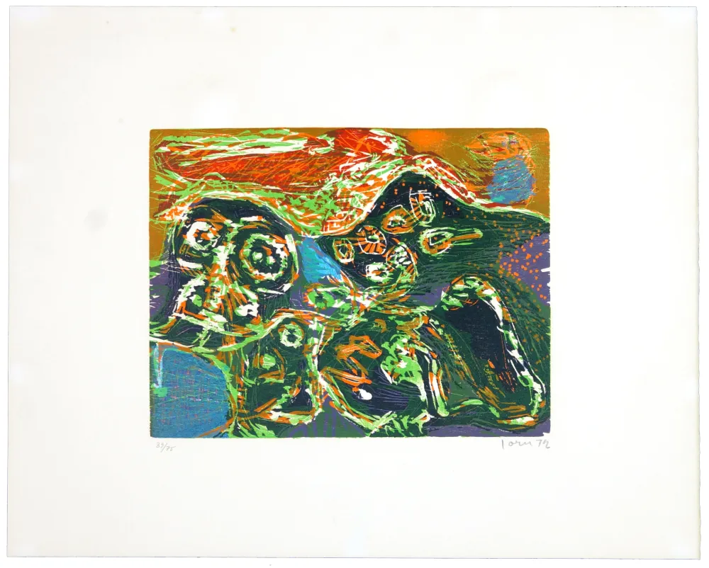 Holzschnitt Jorn - L’enfer des jeux clos