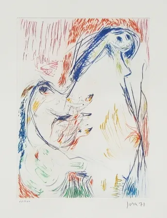 Radierung Und Aquatinta Jorn - Proposition enceinte