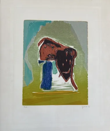 Holzschnitt Jorn - Rideau Convolant