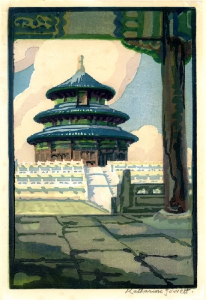Holzschnitt Jowett  - Temple of Heaven