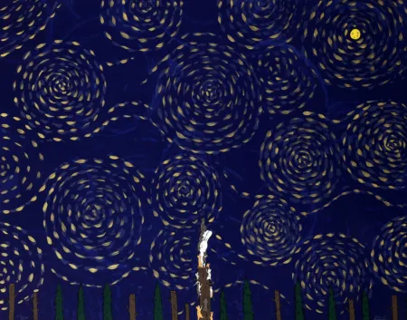 Lithographie Kaga - Usacchi - FULL MOON