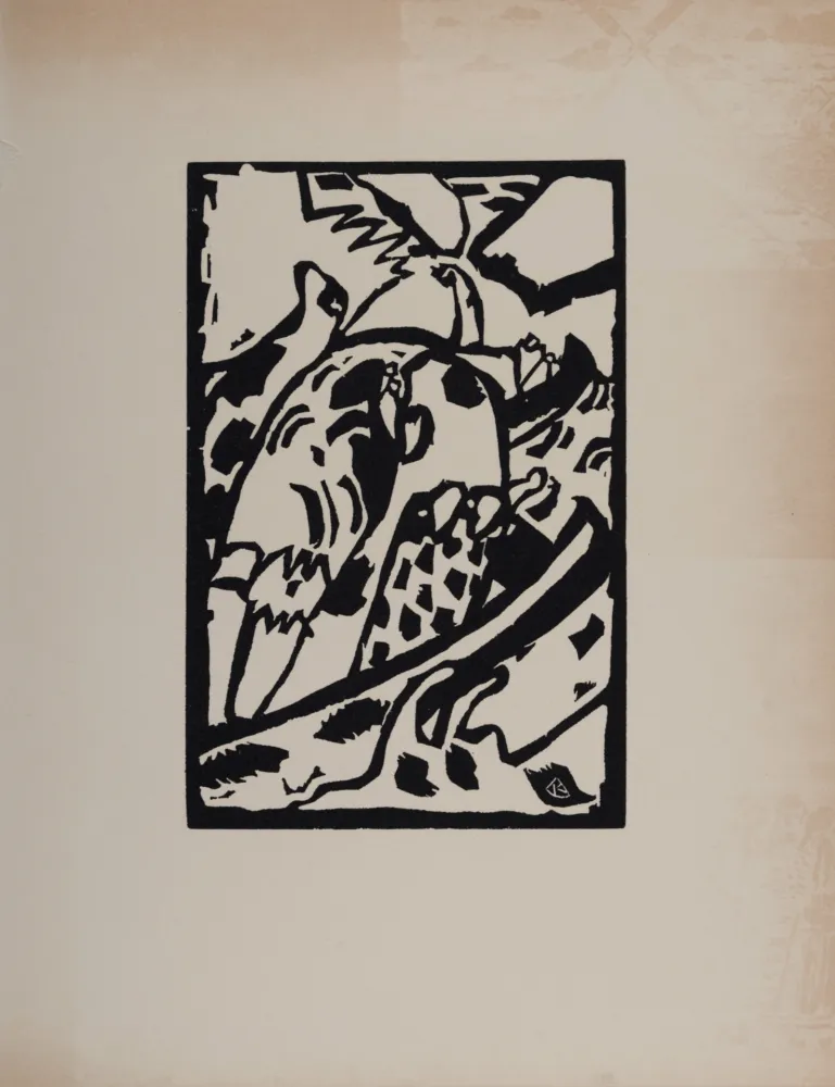 Holzschnitt Kandinsky (After) - Improvisation 7, Klänge, 1974
