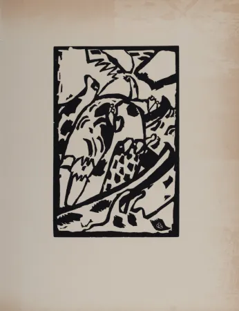 Holzschnitt Kandinsky (After) - Improvisation 7, Klänge, 1974
