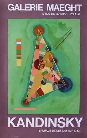 Plakat Kandinsky - BAUHAUS DE DESSAU. Affiche originale en lithographie (1965).