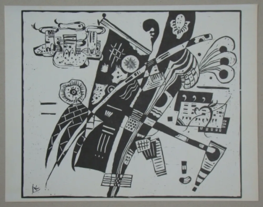 Holzschnitt Kandinsky - Composition from 1935
