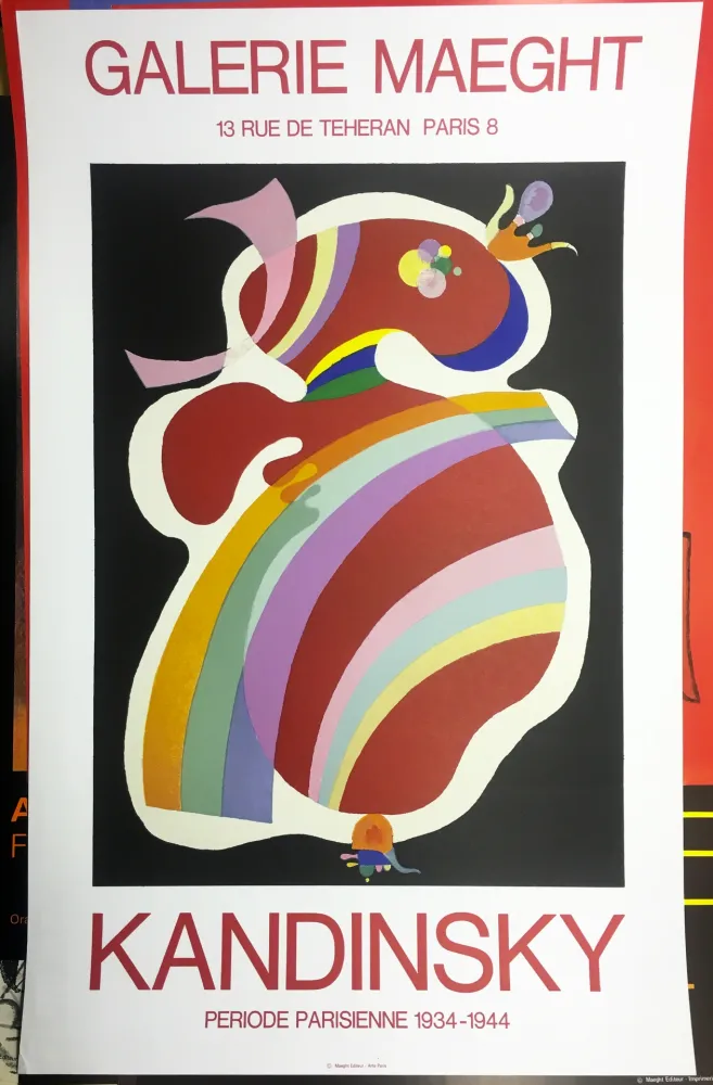 Plakat Kandinsky - FORME ROUGE, 1938. lithographie, pour l´exposition KANDINSKY à la Galerie Maeght (1969).