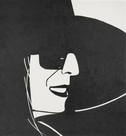 Siebdruck Katz - Ada with Black Hat