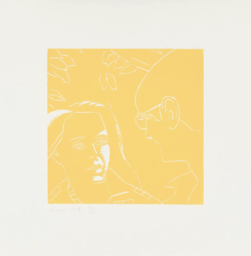 Holzschnitt Katz - Anda and Dino (from A Tremor in the Morning)