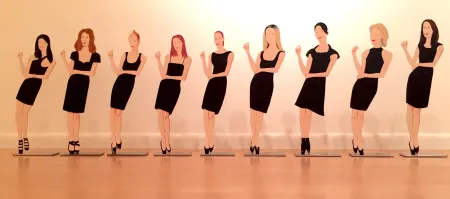 Keine Technische Katz - Black Dress Cutouts (set of 9)