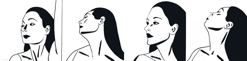 Radierung Katz - Laura X 4