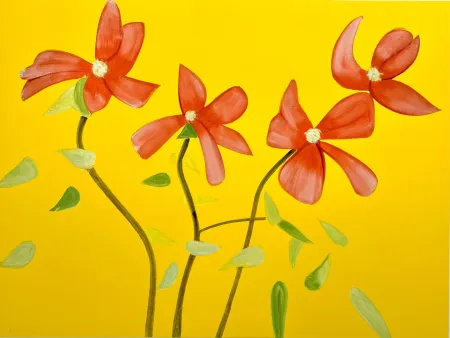 Siebdruck Katz - Red Dogwood 1