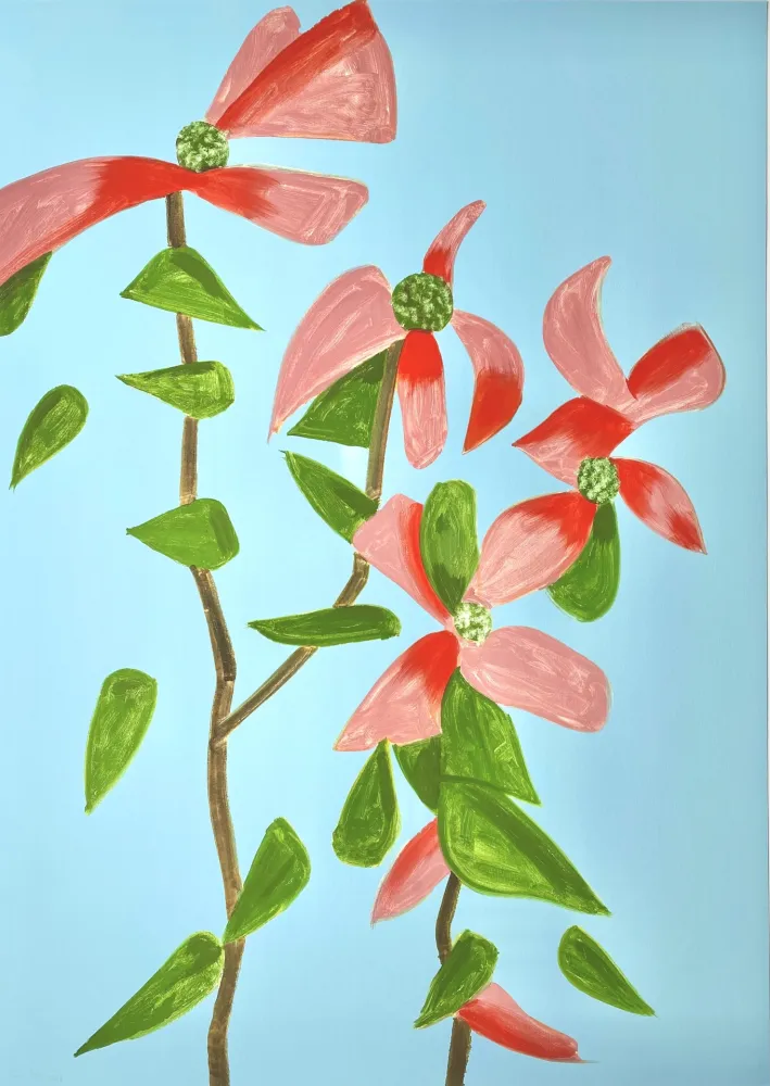 Siebdruck Katz - Red Dogwood 2