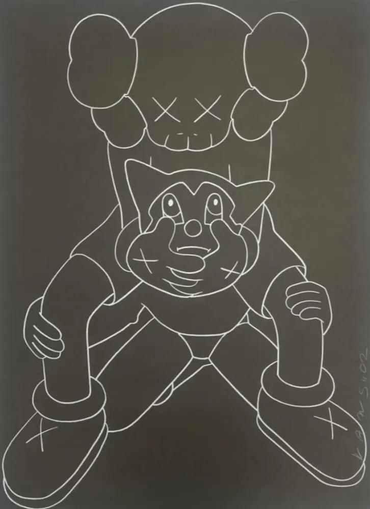 Siebdruck Kaws - Companion vs Astroboy