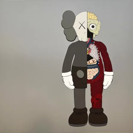 Siebdruck Kaws - Dissected Companion (Brown)