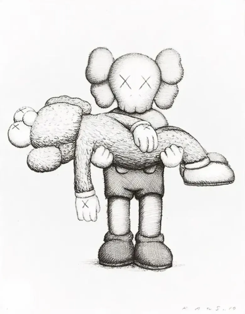 Siebdruck Kaws - Gone