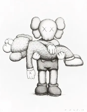 Siebdruck Kaws - Gone