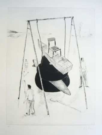 Radierung Und Aquatinta Kcho - Sans titre 3