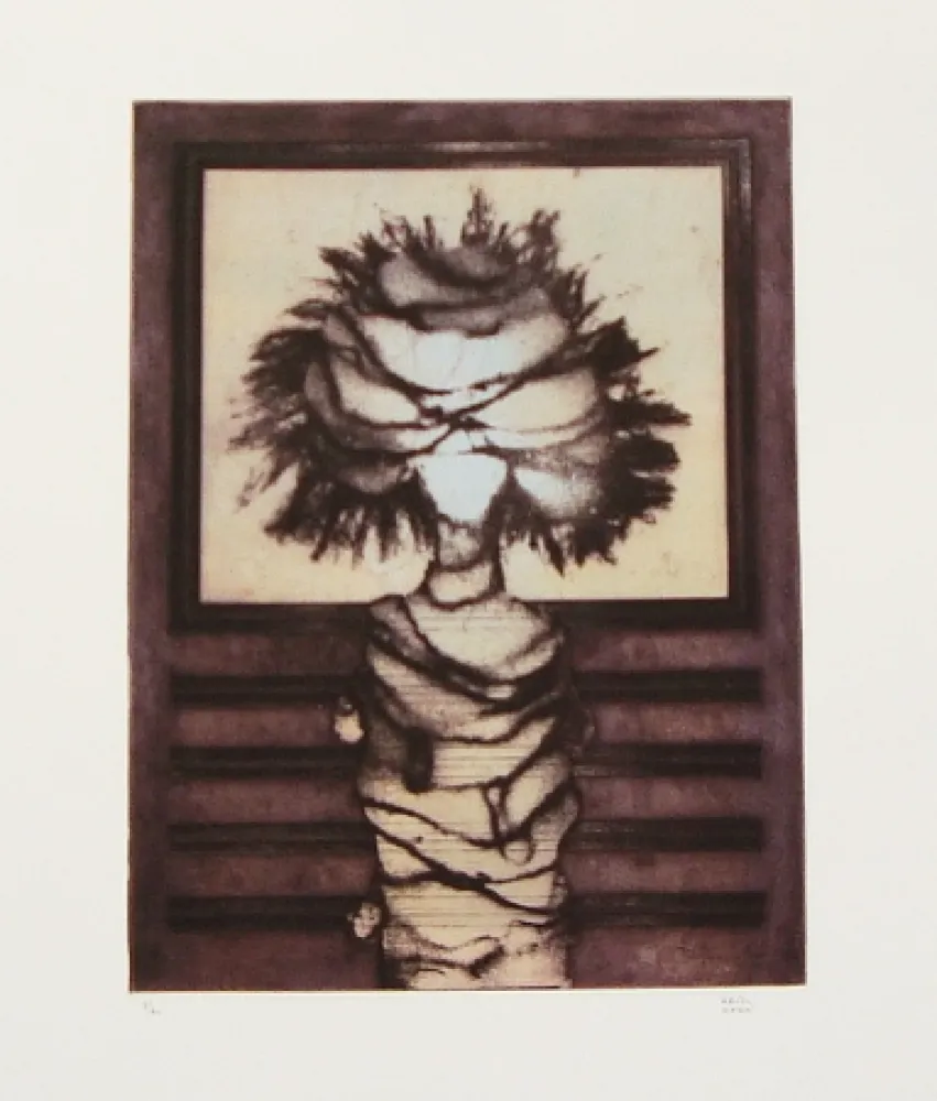 Radierung Und Aquatinta Kern - Pleur bleu