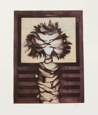 Radierung Und Aquatinta Kern - Pleur bleu