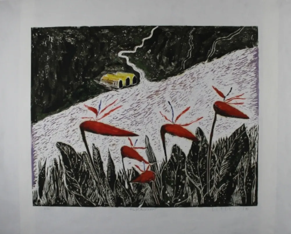 Radierung Und Aquatinta Kettel - Flusslandschaft / River Landscape