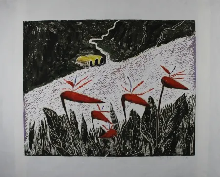 Radierung Und Aquatinta Kettel - Flusslandschaft / River Landscape