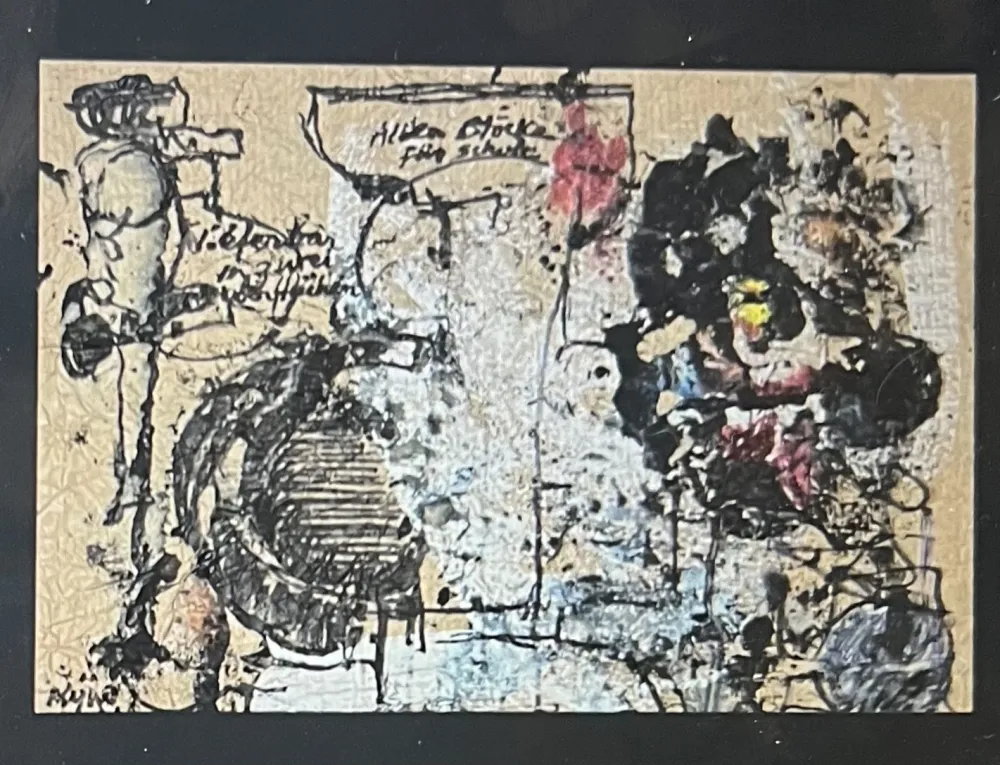 Keine Technische Kijno - Composition Abstraite. Technique mixte et acrylique