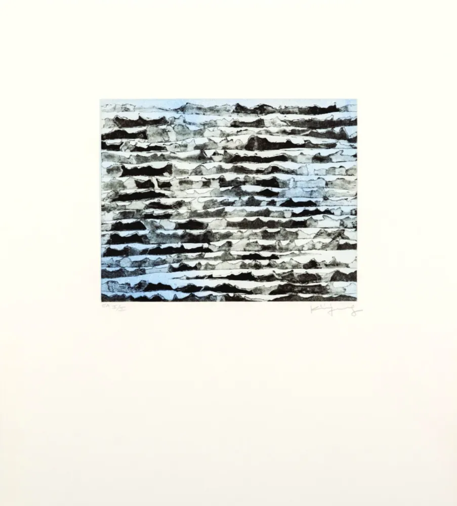 Radierung Kim - Nuit de la mer (bleu)