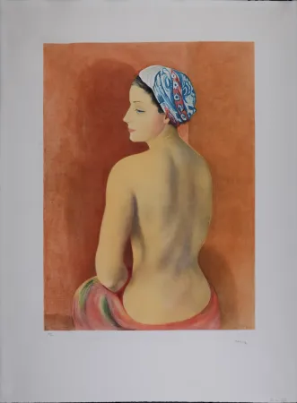 Aquatinta Kisling - Nu au Turban 