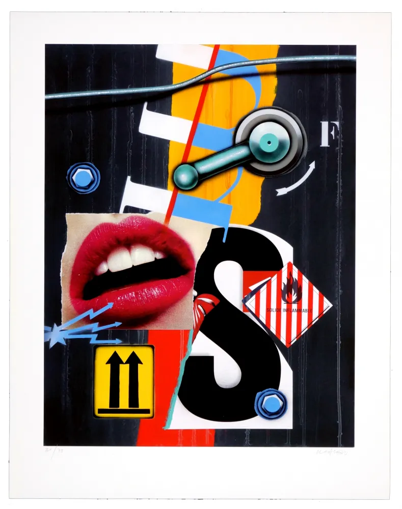 Digitale Druckgrafik Klasen - Bouche/Solide inflammable