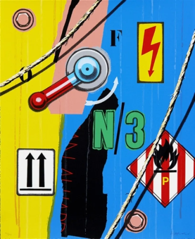 Siebdruck Klasen - Haute tension flèches N/3