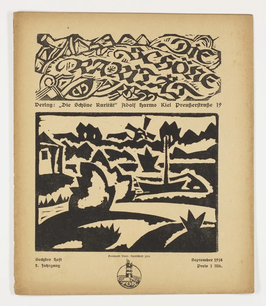 Holzschnitt Klein - Landschaft (Die schöne Rarität)