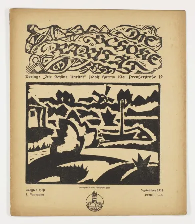 Holzschnitt Klein - Landschaft (Die schöne Rarität)