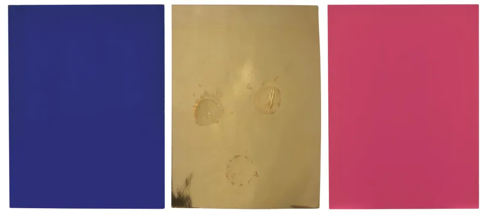 Siebdruck Klein - Monochrome und Feuer 