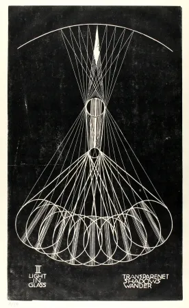Linolschnitt Klien,  - Light in Glass III