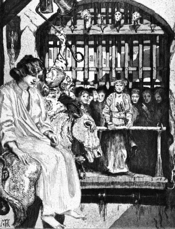 Radierung Und Aquatinta Klinger - Davanti alla porta