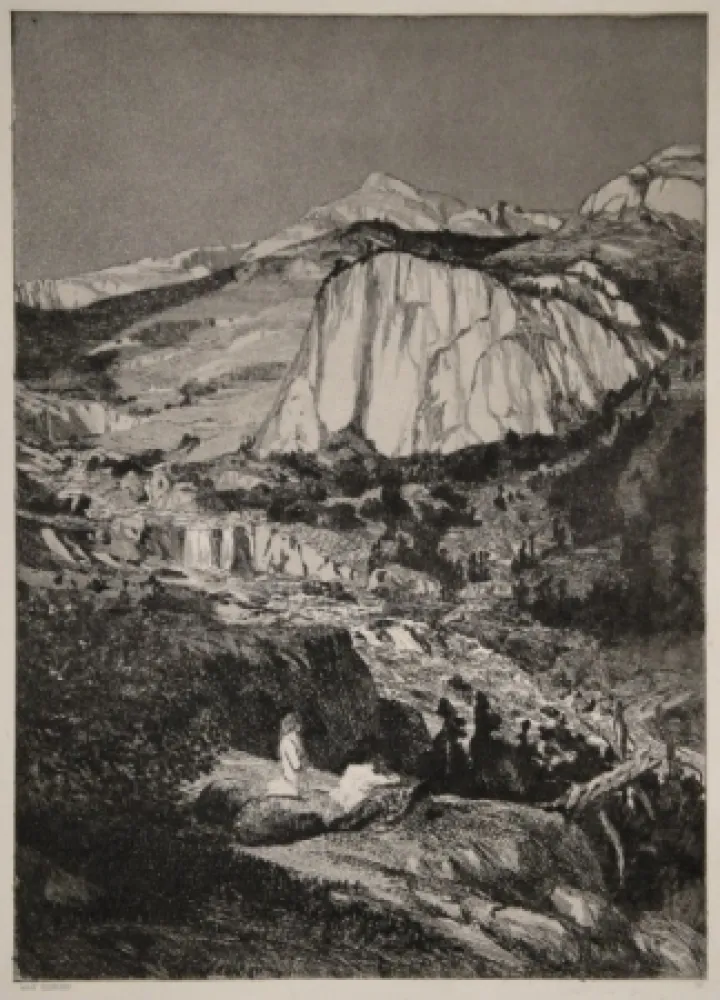 Radierung Und Aquatinta Klinger - Mondnacht