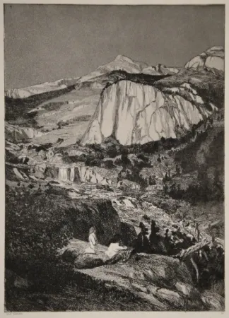 Radierung Und Aquatinta Klinger - Mondnacht