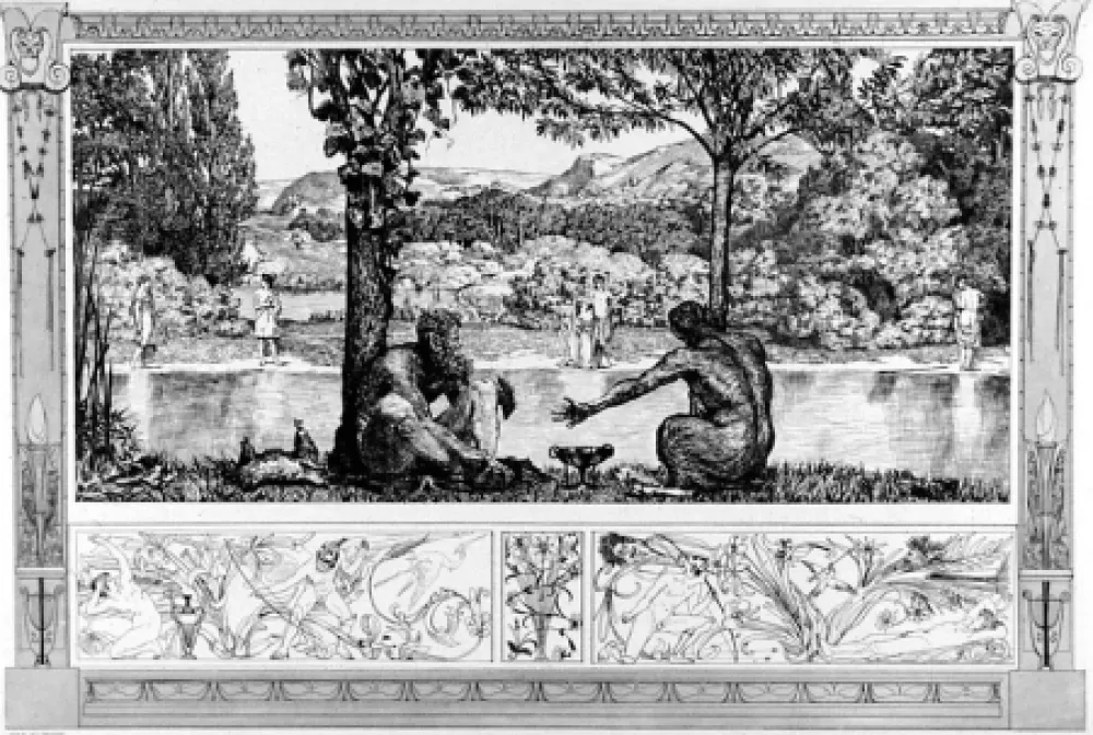 Radierung Und Aquatinta Klinger - Narciso ed Eco 1