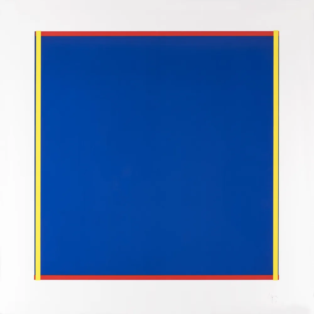 Siebdruck Knoebel - Rot, Gelb, Weiss, Blau 02